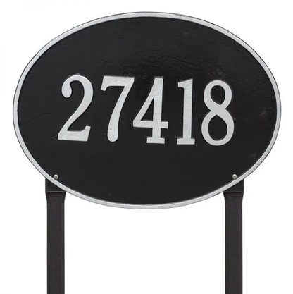 Whitehall Hawthorne Oval Estate Wall One Line Address Plaque