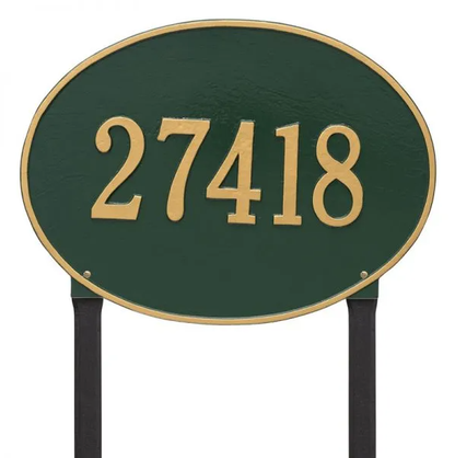 Whitehall Hawthorne Oval Estate Wall One Line Address Plaque