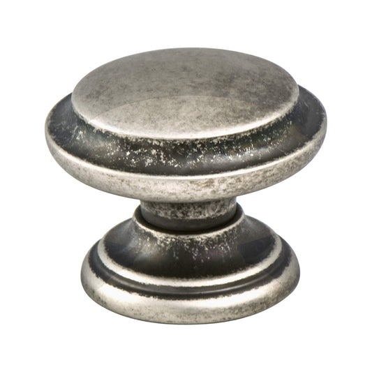 Berenson Euro Rustica Mushroom Knob 1-3/8 Inch Dia Rustic Nickel