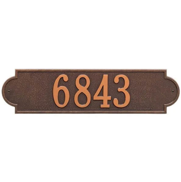 Whitehall 2990 Arch Marker Estate Lawn Address Plaque in Antique Copper