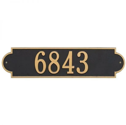 Whitehall 2990 Arch Marker Estate Lawn Address Plaque in Black and Gold