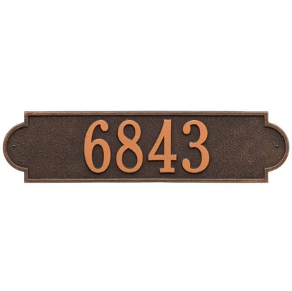 Whitehall 2990 Arch Marker Estate Lawn Address Plaque in Oil Rubbed Bronze