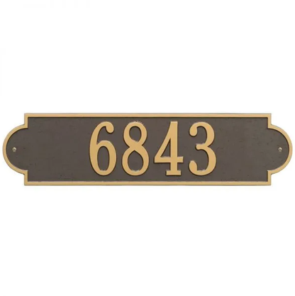 Whitehall 2990 Arch Marker Estate Lawn Address Plaque in Bronze and Gold