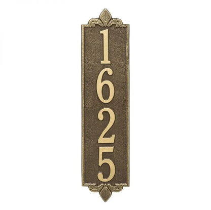 Whitehall 2996 Arch Marker Estate Wall Address Plaque in Antique Brass