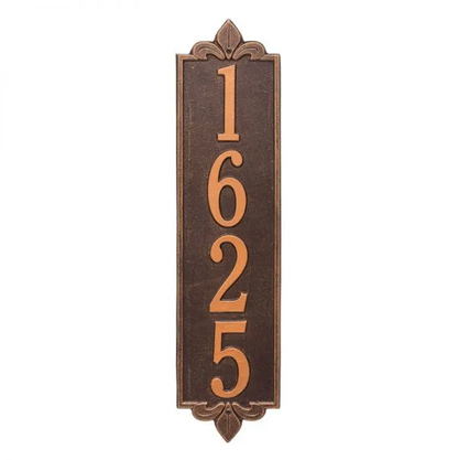 Whitehall 2996 Arch Marker Estate Wall Address Plaque in Antique Copper