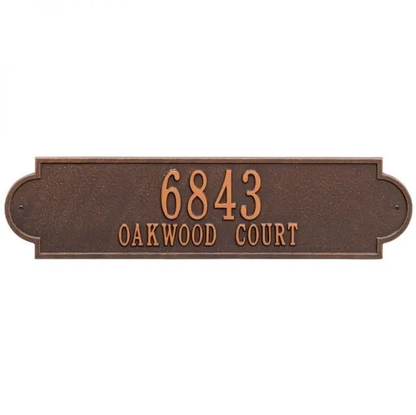 Whitehall 2999 Arch Marker Estate Lawn Address Plaque in Antique Copper