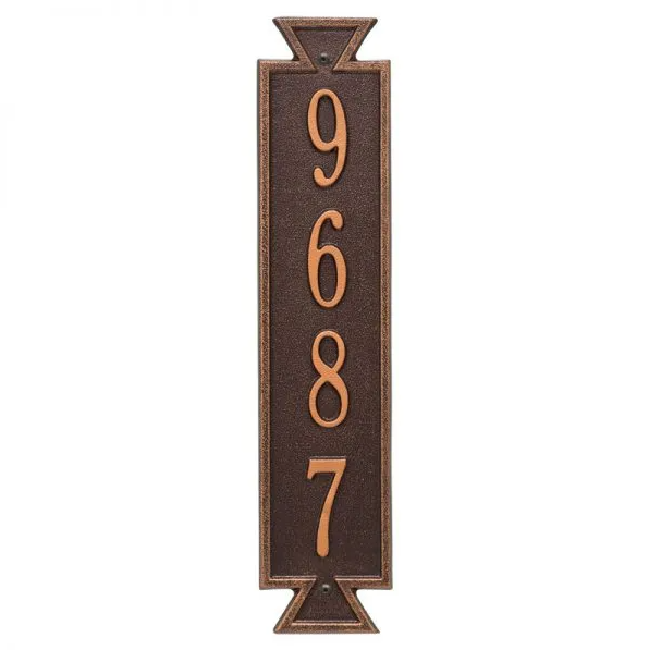 Whitehall 3003 Arch Marker Estate Wall Address Plaque in Antique Copper