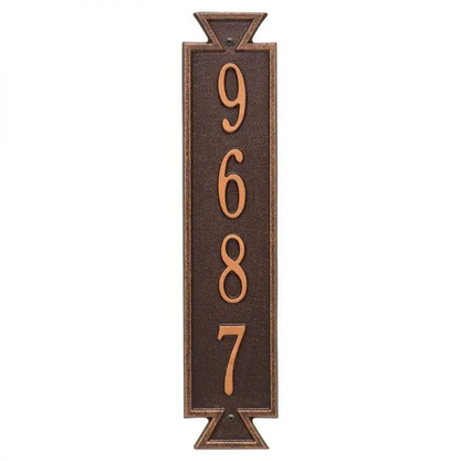 Whitehall 3003 Arch Marker Estate Wall Address Plaque in Antique Copper