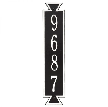 Whitehall 3003 Arch Marker Estate Wall Address Plaque in Black and White