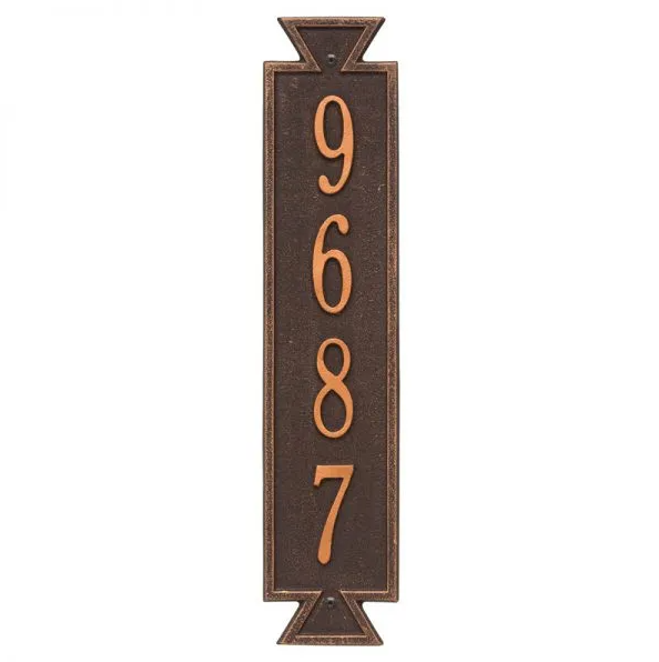 Whitehall 3003 Arch Marker Estate Wall Address Plaque in Oil Rubbed Bronze
