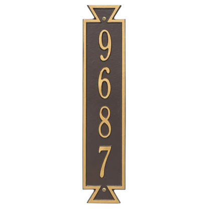 Whitehall 3003 Arch Marker Estate Wall Address Plaque in Bronze and Gold