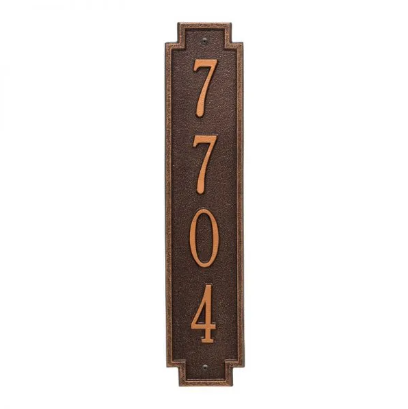Whitehall 3005 Arch Marker Estate Wall Address Plaque in Antique Copper