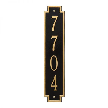Whitehall 3005 Arch Marker Estate Wall Address Plaque in Black and Gold