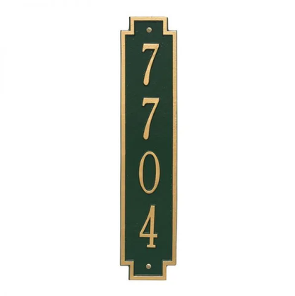 Whitehall 3005 Arch Marker Estate Wall Address Plaque in Green and Gold