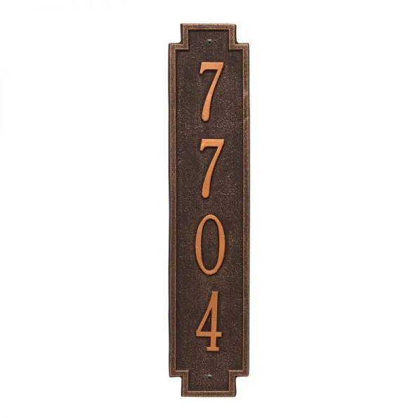 Whitehall 3005 Arch Marker Estate Wall Address Plaque in Oil Rubbed Bronze