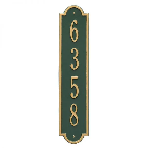 Whitehall 3007 Arch Marker Estate Lawn Address Plaque in Green and Gold