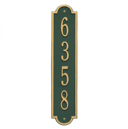 Whitehall 3007 Arch Marker Estate Lawn Address Plaque in Green and Gold