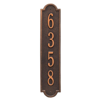 Whitehall 3007 Arch Marker Estate Lawn Address Plaque in Oil Rubbed Bronze
