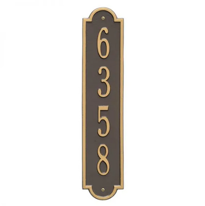 Whitehall 3007 Arch Marker Estate Lawn Address Plaque in Bronze and Gold