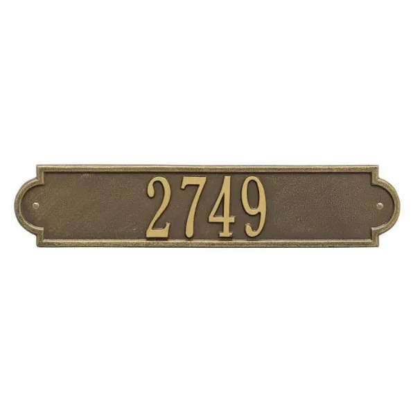 Whitehall 3008 Arch Marker Estate Lawn Address Plaque in Antique Brass