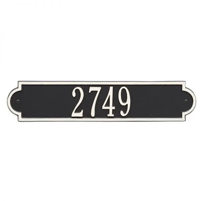 Whitehall 3008 Arch Marker Estate Lawn Address Plaque in Black and White
