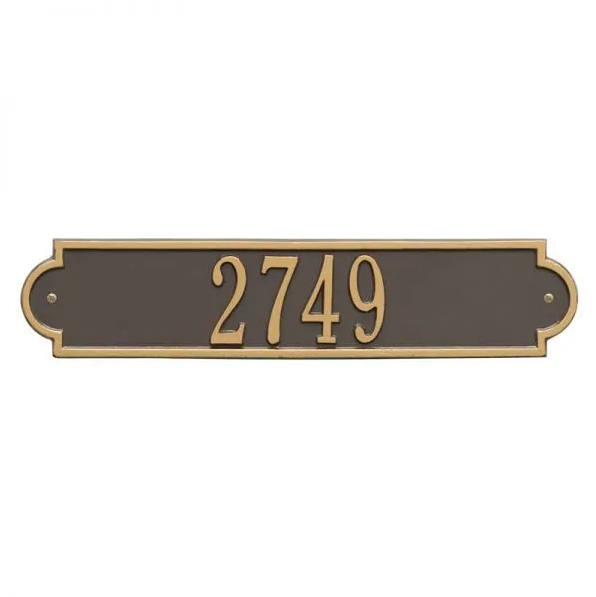 Whitehall 3008 Arch Marker Estate Lawn Address Plaque in Bronze and Gold
