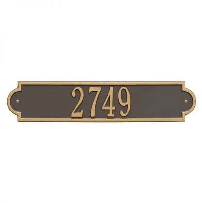 Whitehall 3008 Arch Marker Estate Lawn Address Plaque in Bronze and Gold