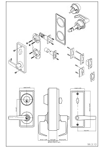 EZSet Grade II ILCT Entrance Interconnected Leverset Satin Nickel