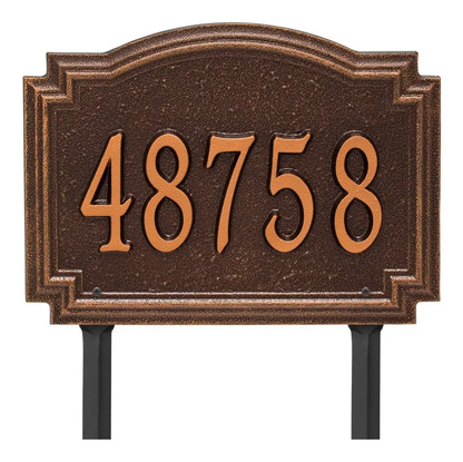 Whitehall 3791 Arch Marker Estate Lawn Address Plaque in Antique Copper