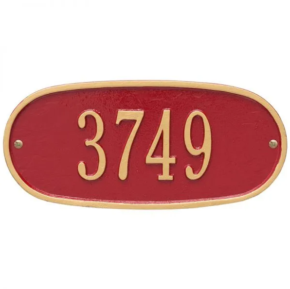 Whitehall  Oval Plaque Standard Wall One Line