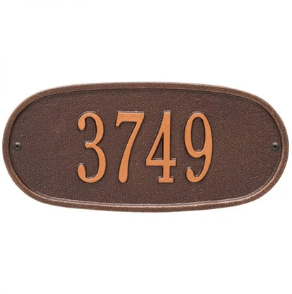 Whitehall 4004 Arch Marker Estate Wall Address Plaque in Antique Copper