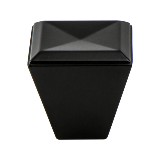 Berenson Connections Matte Black Knob - This knob has a tooth on the bottom.