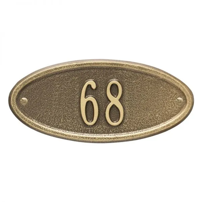 Whitehall 4008 Petite Arch Marker Estate Wall Address Plaque in Antique Brass
