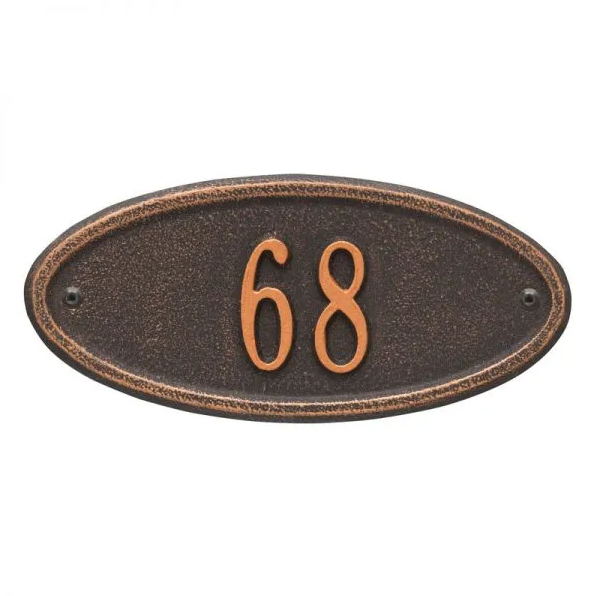Whitehall 4008 Petite Arch Marker Estate Wall Address Plaque in Oil Rubbed Bronze