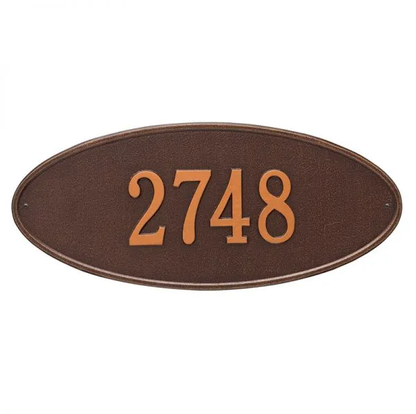 Whitehall 4009 Arch Marker Estate Wall Address Plaque in Antique Copper