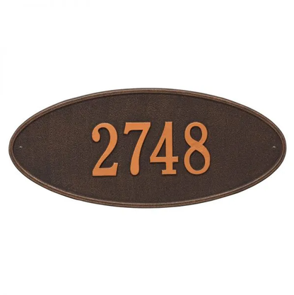 Whitehall 4009 Arch Marker Estate Wall Address Plaque in Oil Rubbed Bronze