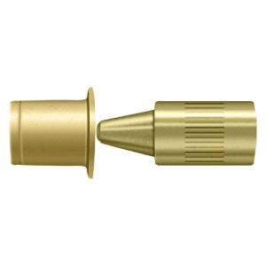 Deltana Solid Brass Door Mounted Hinge Pin Stop - Brushed Brass