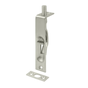 Deltana 4 Inch Heavy Duty Flush Bolt - Brushed Nickel