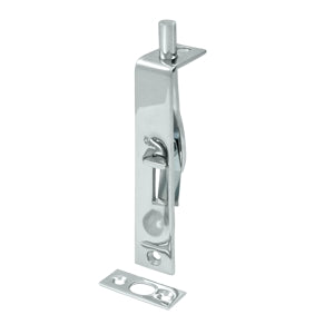 Deltana 4 Inch Heavy Duty Flush Bolt - Polished Chrome