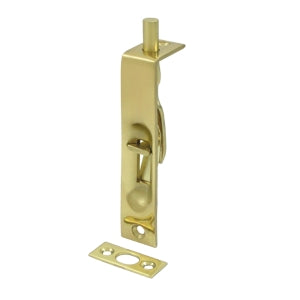 Deltana 4 Inch Heavy Duty Flush Bolt - Polished Brass