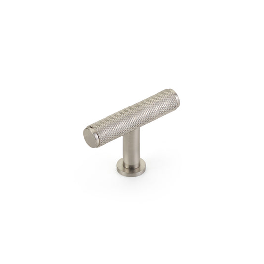 Schaub Pub House, 2 Inch Knurled Brushed Nickel T-Knob