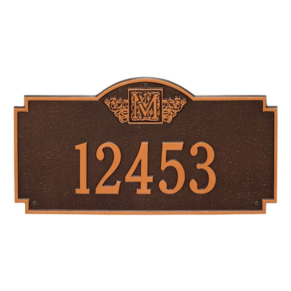 Whitehall 5003 Arch Marker Estate Lawn Address Plaque in Antique Copper