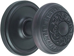Nostalgic Warehouse Egg and Dart Knob with Classic Rosette - Oil Rubbed Bronze ( All Mortise Come W/ Keyhole )