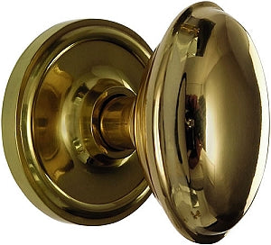 Nostalgic Warehouse Homestead Knob with Classic Rosette - Polished Brass ( All Mortise Come W/ Keyhole )