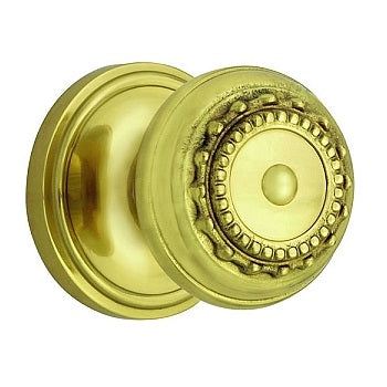 Nostalgic Warehouse Meadows Knob with Classic Rosette - Polished Brass