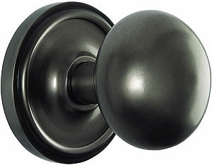 Nostalgic Warehouse New York Knob with Classic Rosette - Antique Pewter ( All Mortise Come W/ Keyhole )