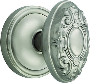 Nostalgic Warehouse Victorian Knob with Classic Rosette - Satin Nickel