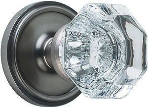 Nostalgic Warehouse Classic Rosette with Waldorf Knob - Antique Pewter