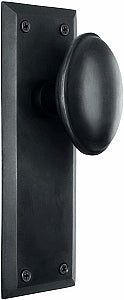 Nostalgic Warehouse New York Plate with Homestead Knob - Oil-Rubbed Bronze ( All Mortise Come W/ Keyhole )