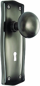 Nostalgic Warehouse Prairie Plate with New York Knob - Antique Pewter